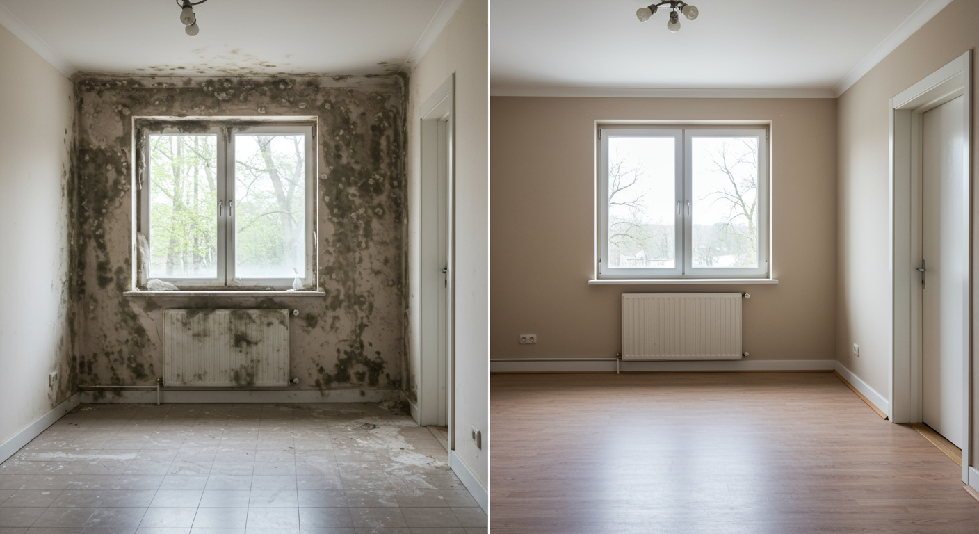 Before and After Mold Remediation