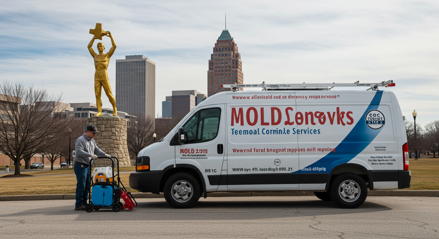 Professional Mold Removal Technician Inspecting a Damp Wall
