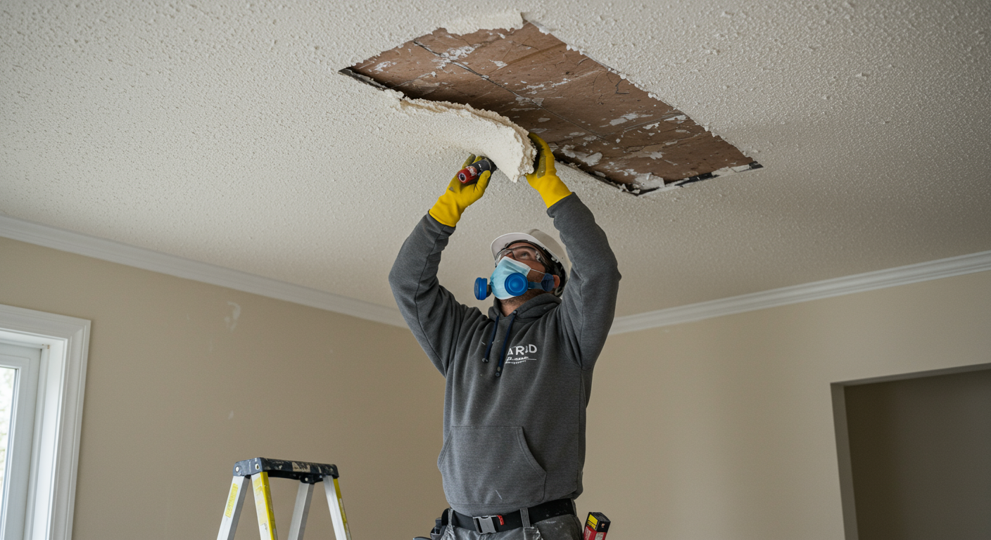 Professional Asbestos Removal in Progress
